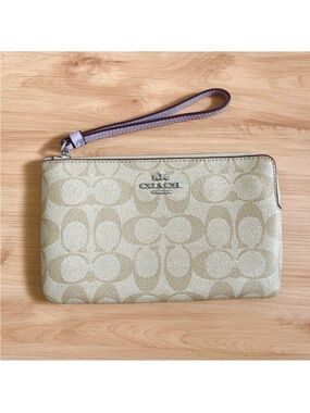 Coach Large Corner Zip
Wristlet In Signature Canvas #6648